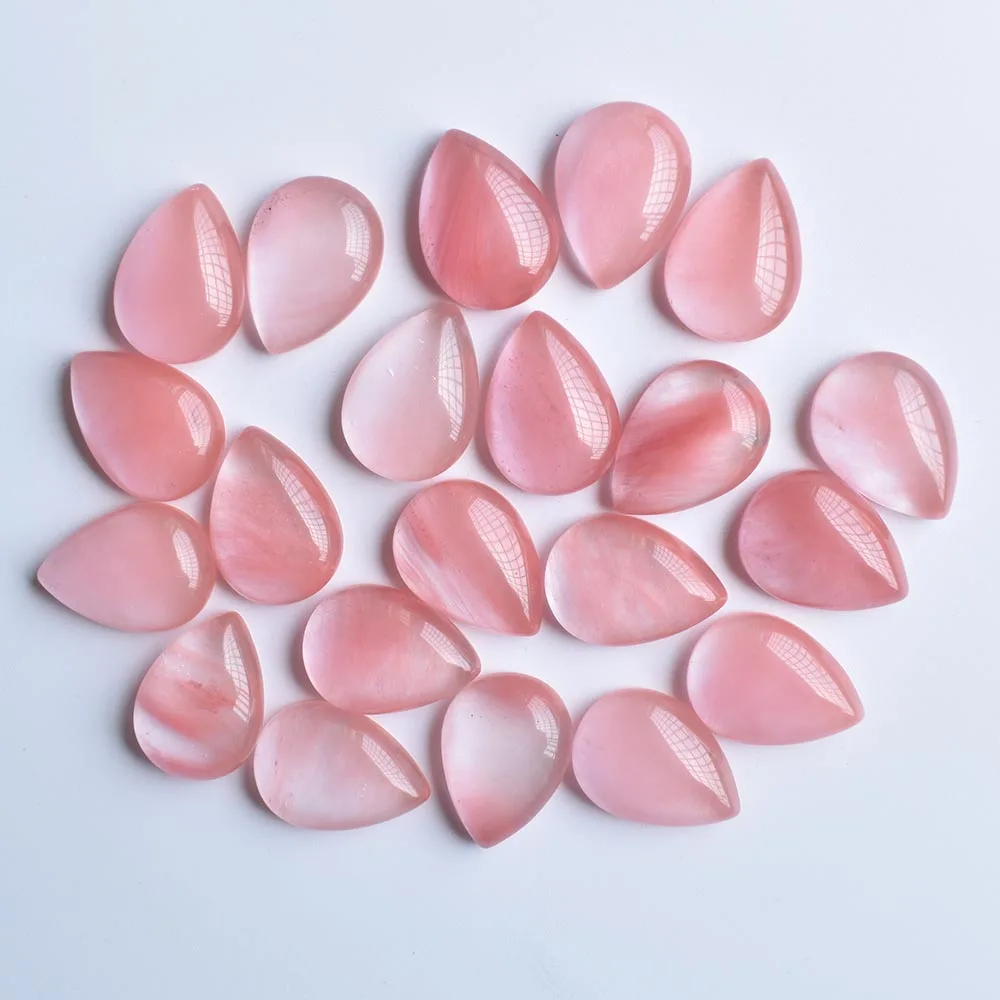 Wholesale 50pcs/lot fashion good quality  Watermelon red stone water drop shape cabochon Beads 13x18mm for jewelry making free