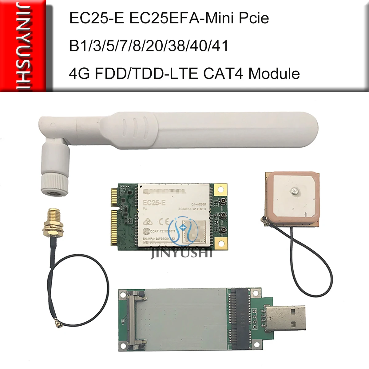 

Quectel EC25-E Mini Pcie 4G B1/ B3/ B5/ B7/ B8/ B20/B38/ B40 /B41 4G Модуль FDD/TDD-LTE CAT4 EC25EFA-512-STD EC25EFA-MINIPCIE