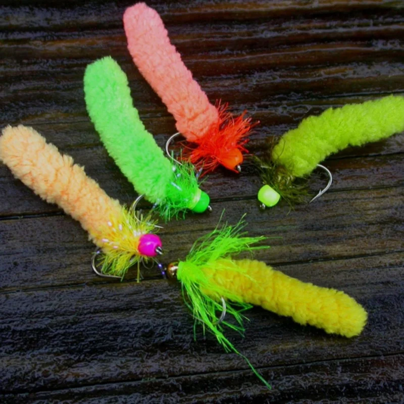 10Colors 10meters/pack Mop Flies Yarn Grub Tails Fly Tying Materials Dia.6mm Fishing Brown Trout Threads Easily Tie Nymphs Body