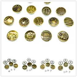 20pcs 20mm Bronze Fashion Metal Jeans Button Shank  for Garment Pants Sewing Clothes Accseeories Handmade #Ro