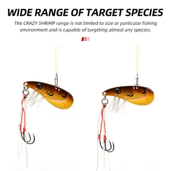 ALLBLUE 瘋蝦 7克 14克 金屬 VIB 沈水亮片勺形路亞餌 鱸魚專用人工餌 帶輔助鉤 橡膠裙擺 10 最佳銷售 氛圍誘餌 - №3