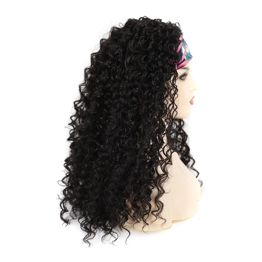 Synthetic Deep Curly Wigs Headband Wig Female Black/613/27/99J Blonde Wig Women Headband Wigs