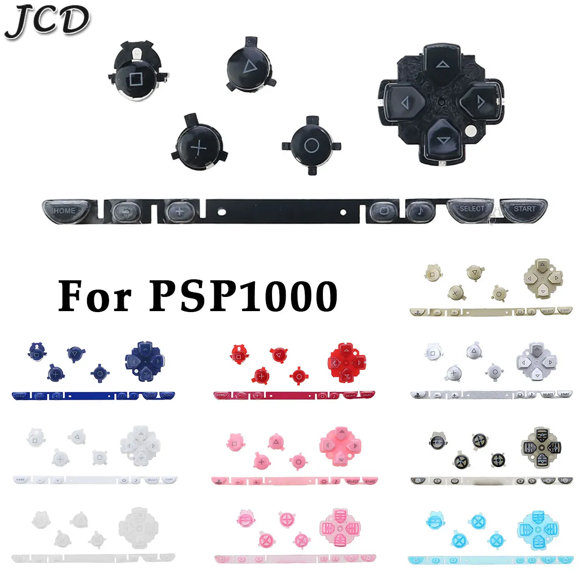 

JCD 11 Colors New Left Right ABXY Buttons Kit Replacement for PSP1000 PSP 1000 Game Console Repair Part