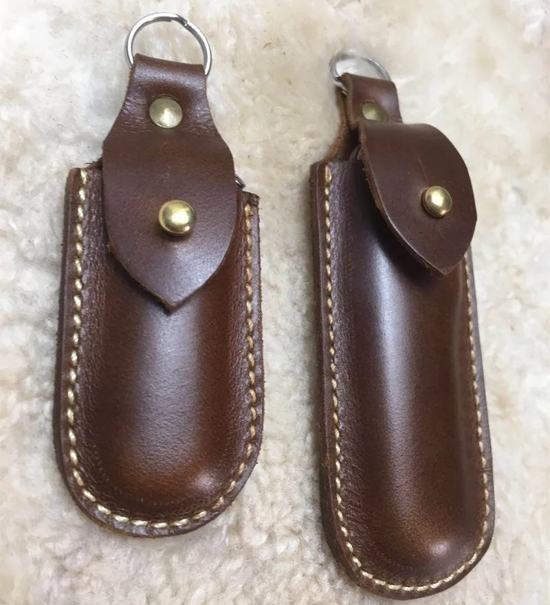 Genuine Leather Case Scabbard for Outdoor Folding Tool Shell, Password Wigo, Happest Storage Case, 58mm, 84mm, 91mm, 111m