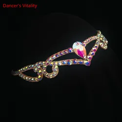 Tocado de danza del vientre con tachuelas de diamante brillante para mujer, cadena para la cabeza, baile indio para adultos, accesorios de rendimiento profesional