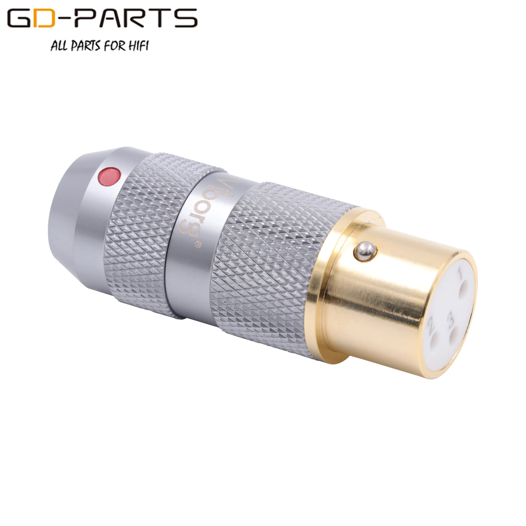 Viborg 24K Gold Rhodium Plated Pure Copper 3Pin Male Female XLR Plug Balance Connector Jack Hifi Audio MIC DAC Cable Adapter