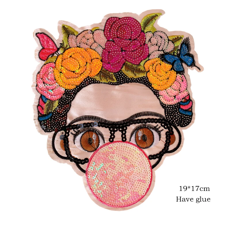 Large Size Clothes Patches Beauty Girl Badges Sewing Supplies Clothing Accessories Wholesale Patches Badges Iron on patches