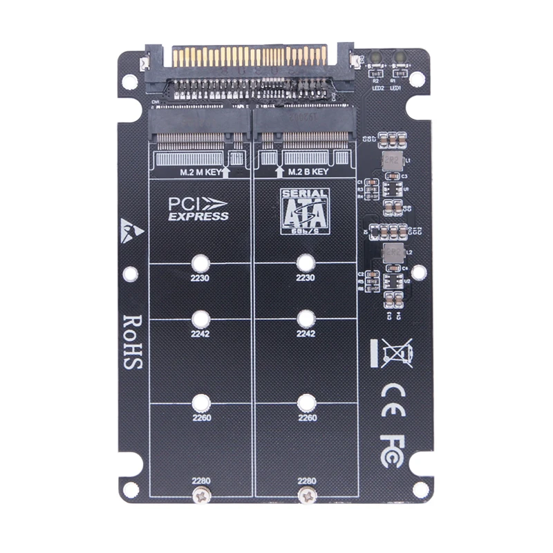 

SSD Adapter M.2 SSD to U.2 Adapter M2 SATA NVMe Key B/M NGFF SSD to PCI-e U2 SFF-8639 Conversion Adapter PCIe M2 for PC Computer