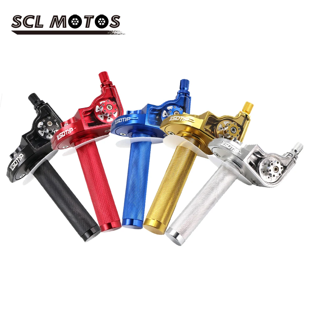 

SCL MOTOS 1PC Universal ZSDTRP AC Motorcycle Gas Throttle Handle Grip Visible Throttle Grip For 22mm Handle Bar ATV Offroad Quad