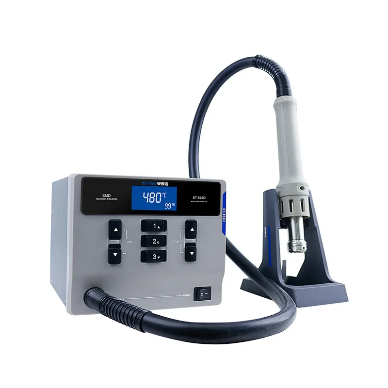 Stazione di saldatura per pistola ad aria calda ST862D 1000W con Display digitale per impostazione rapida della temperatura del sonno automatico industriale salva e applica