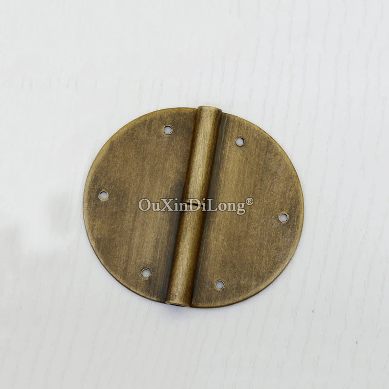 Retro 4Pairs European Antique Brass Cabinet Hinges Cupboard Drawer Cabinet Detachable Folding Hinges Furniture Hinges
