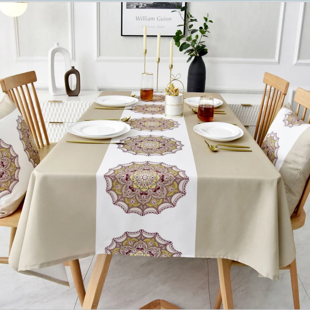 Water-proof Oil-proof Scald-proof No-wash Table Cloth Square Table Cloth Tea Tablecloth Table Cushion INS Web Celebrity TPU