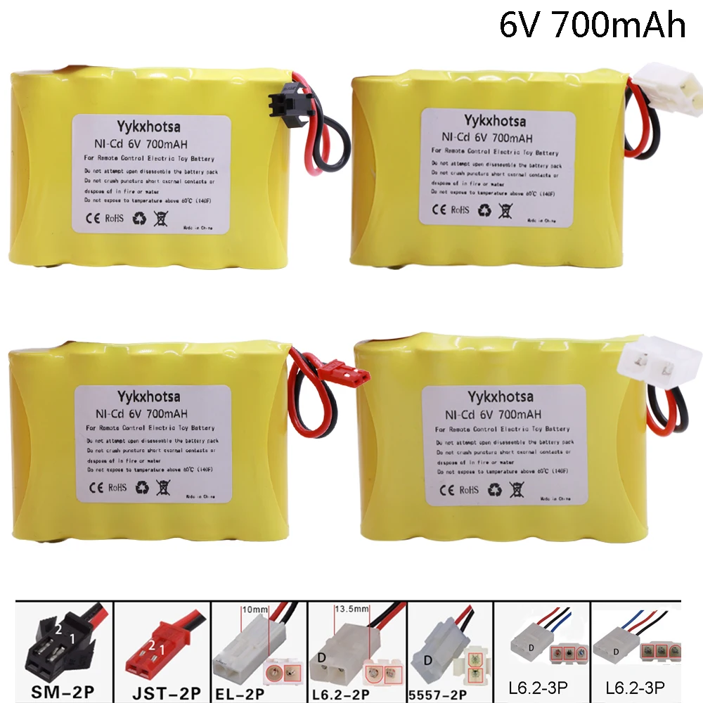 

4PCS 700mAh 6V NI-CD Battery pack For RC toys Car boats truck train parts NiCD AA 6v 700mah Batteries For Rc Boat