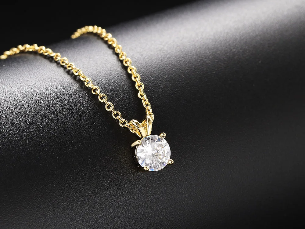 Runde Kristall-Anhänger-Halskette für Damen, Modische Hochzeits-Schlüsselbeinkette, Hochzeitsschmuck-Accessoires, Geschenk, Dropshipping N462 – Detail 7