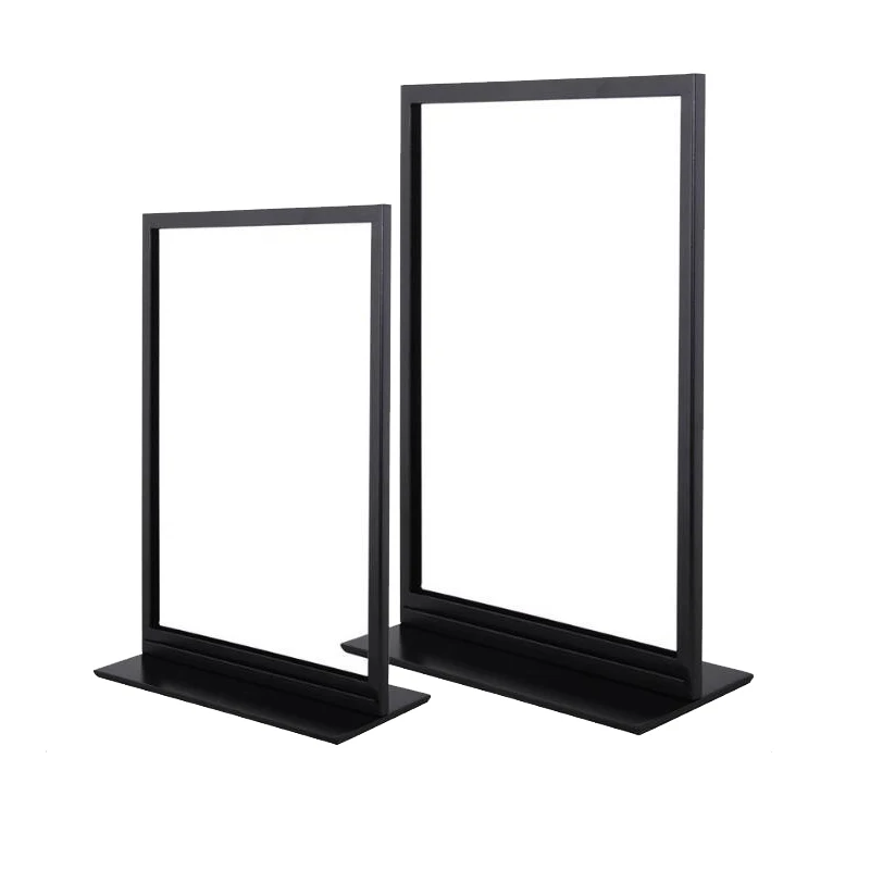 Double-Sided Table Poster Stand Rack, Metal Decca, Restaurant, Coffee Shop, Advertising Promotion, Display Stand Rack, A3A4