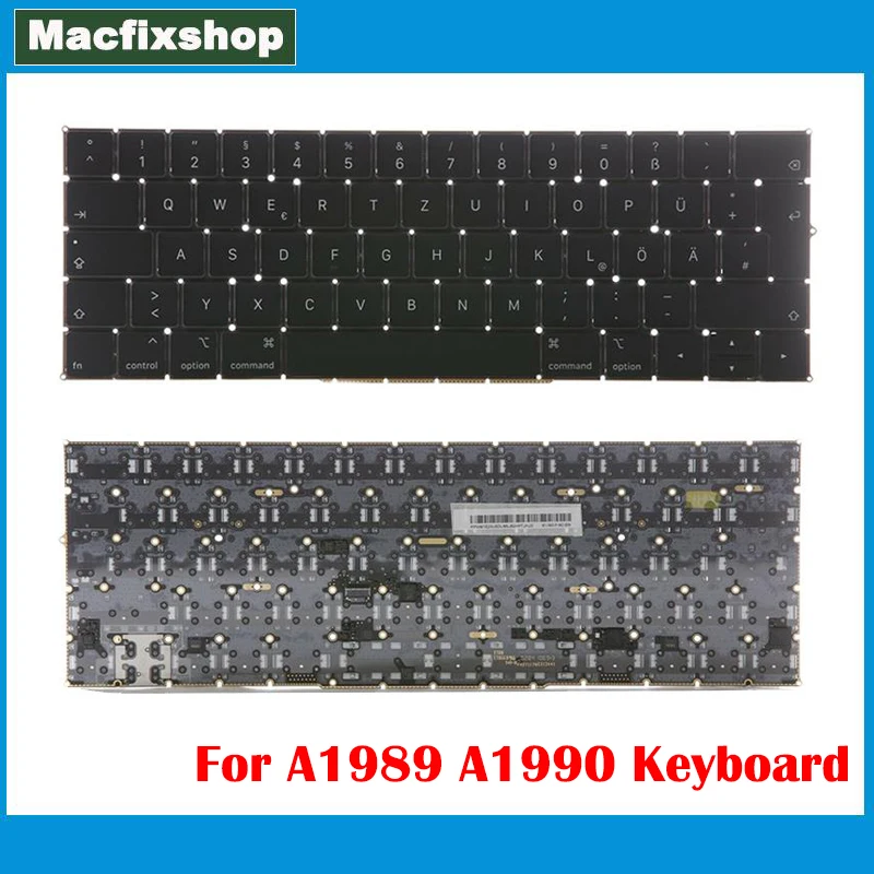 Original US UK A1990 Keyboard For Macbook Pro A1989 Keyboard FR SP GER RU French Spanish German Russian Replacement 2018 2019