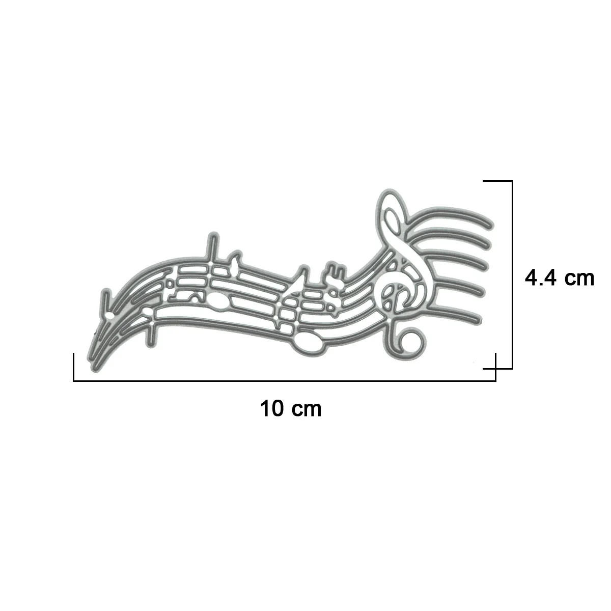 Metal Cutting Dies Scrapbooking Music Musical Note on Stave Staff Cutter DIY Paper Card Photo Album Decorating Clipart Mold