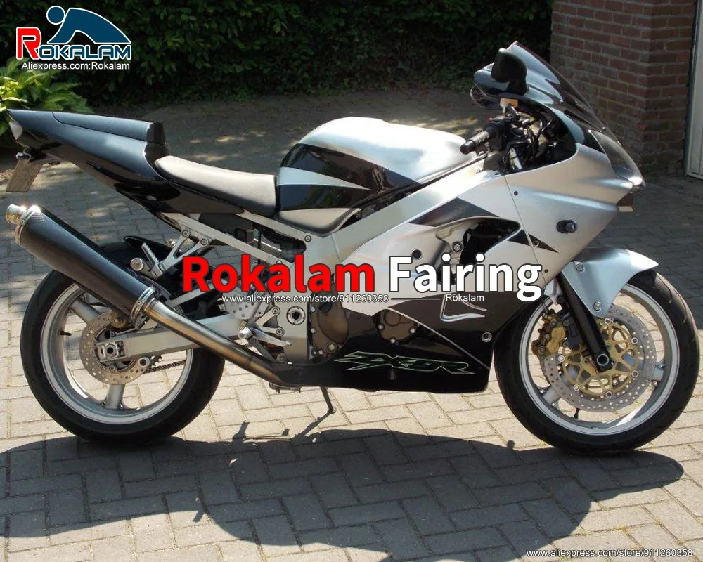 

Комплект кузова для Kawasaki ZX9R 2002, фотосессия 2003, 03, черный, серебристый комплект для сборки мотоцикла Ninja (литьё под давлением)