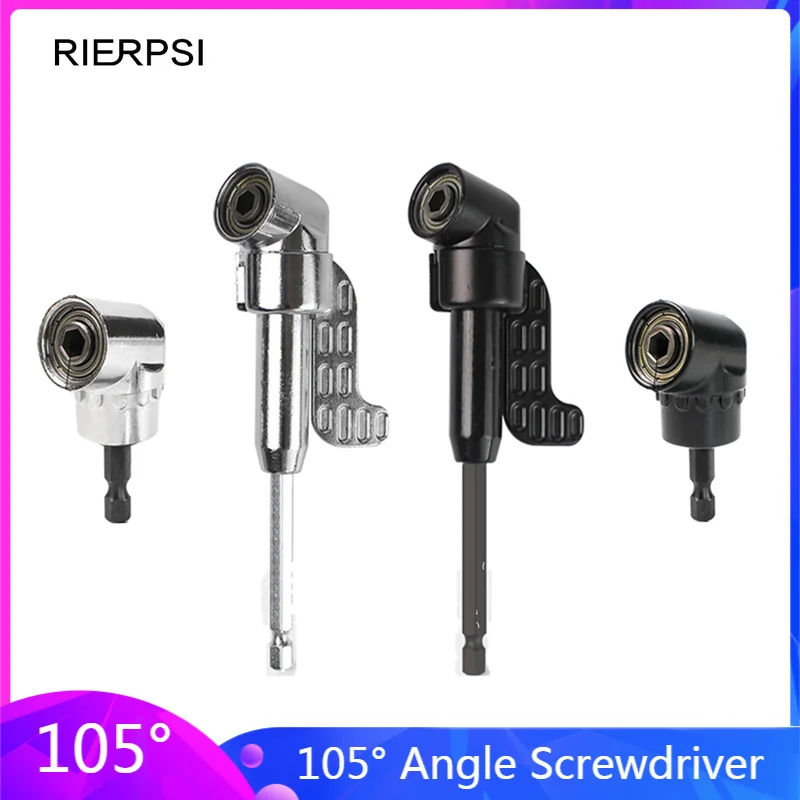 

105° Angle Screwdriver Set Socket Holder Adapter Adjustable Hand Tools Angle Screw Driver Tool 1/4'' Hex Bit Socket