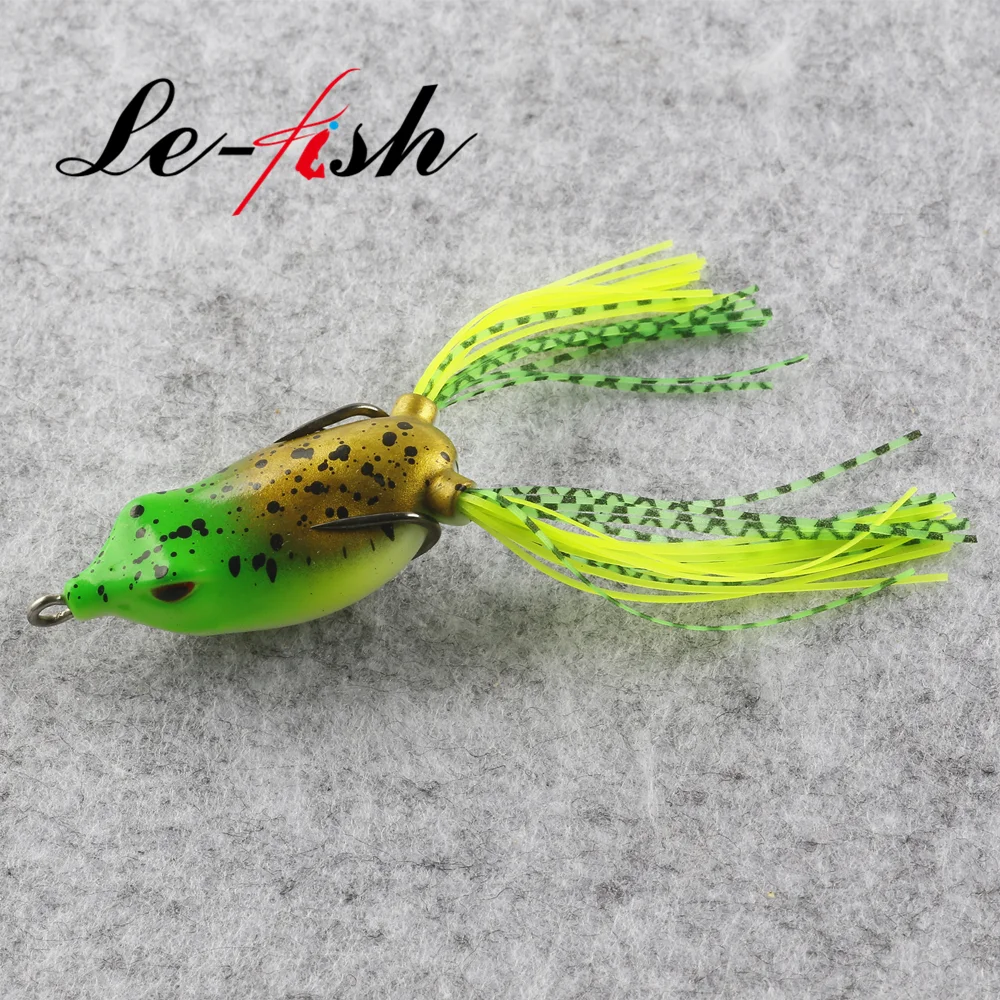 Le-Fish New 6g/12g Soft Frog Artificial  Fishing Lure Snakehead Baits Bass Frog Fishing Tackle with retail box