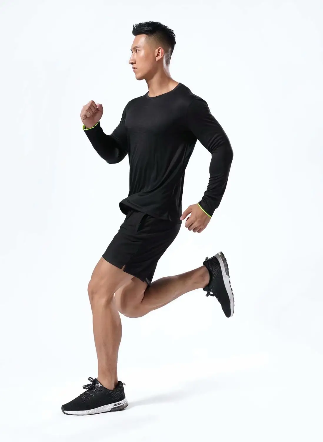 Long Sleeve Sport Shirt Men Fitness T shirt Gym Tshirt Sportswear Dry Fit  Running Quick dry Compression Shirt Workout Sport Top