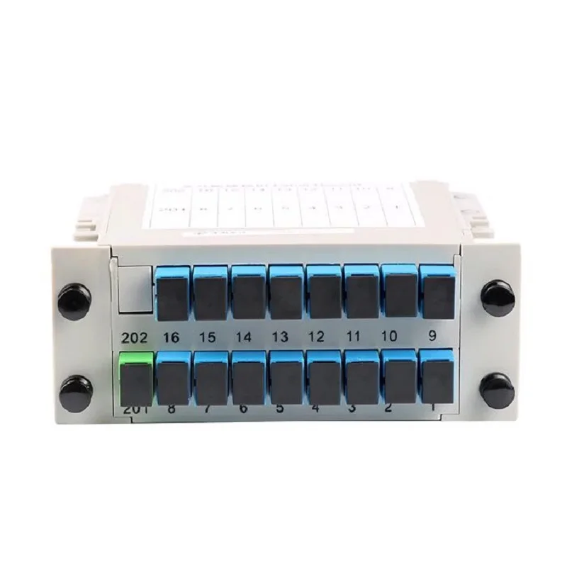 SC UPC Fiber optical splitter box, FTTH insert sheet optical coupler SC singlemode simplex PLC, 1x16