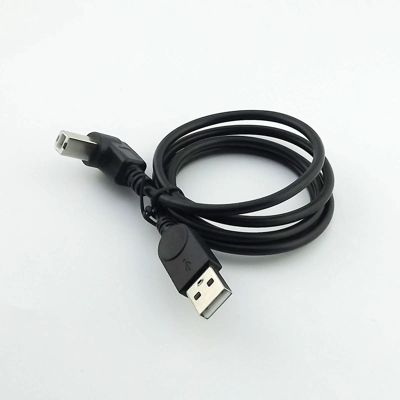 1pcs USB 2.0 Printer Cable Type A Male to B Male Up Angled Scanner Cord Black 3ft/1m