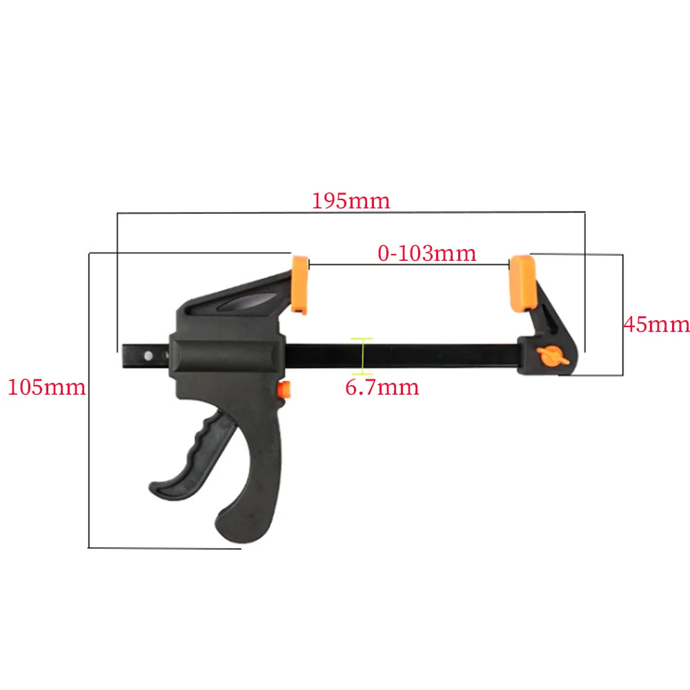4 Inch Woodworking Bar F Clamp Clip Kit Quick Ratchet Release Speed Squeeze Wood Working Work Bar Spreader Gadget Hand Tools