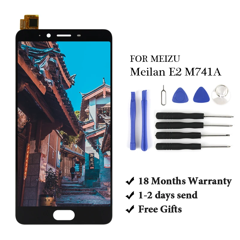 

100% Tested 5.5'' LCD Display For Meizu E2 LCD Display Touch Screen Digitizer Assembly Replacement For Meizu E2 LCDs