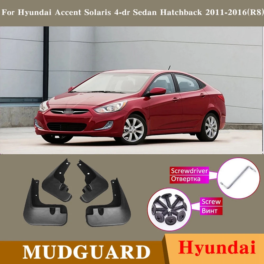 

Four-Piece Set Of Black Fender For Auto Parts Suitable For Hyundai Accent Solaris RB 2011-2016