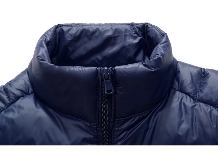 2026 Men's Lightweight Warm Coat, Winter Parkas Jacket Royal Blue Black Gray Red Green Male Light and Thin Coats