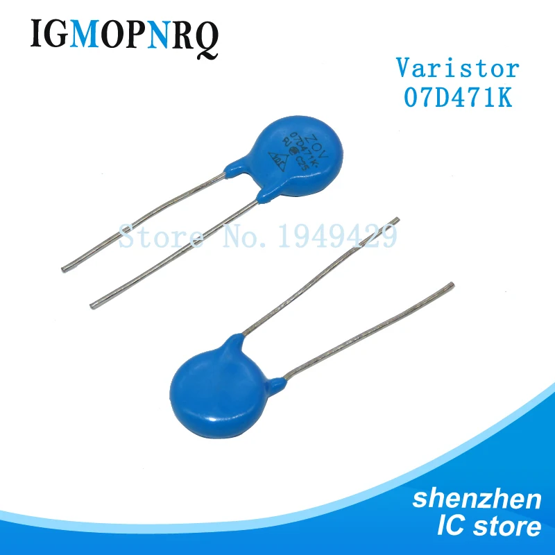 

10PCS 07D471K Piezoresistor 7D471K 470V Varistor Resistor