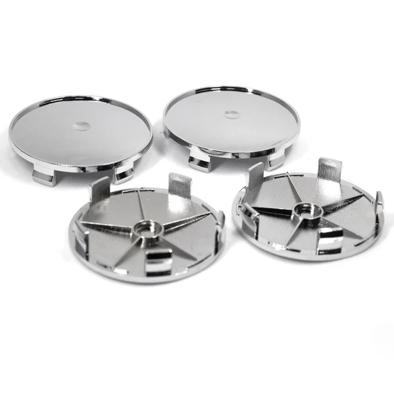 4Pcs ABS Car Auto 68mm Wheel Center Hub Caps Cover Hubcaps Rim Automobile Dust Cover Wheel Hub Cover Hub Cap Silver/black