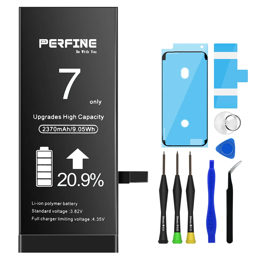 Batteria del telefono Iphone 7 2370mAh per IP7 A1660 A1778 A1779 il nuovo telefono con batteria integrata ai polimeri di litio sostituisce il cavo