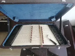 Small dulcimer yangqin eight-tone dulcimer two-row yard professional musical instrument box