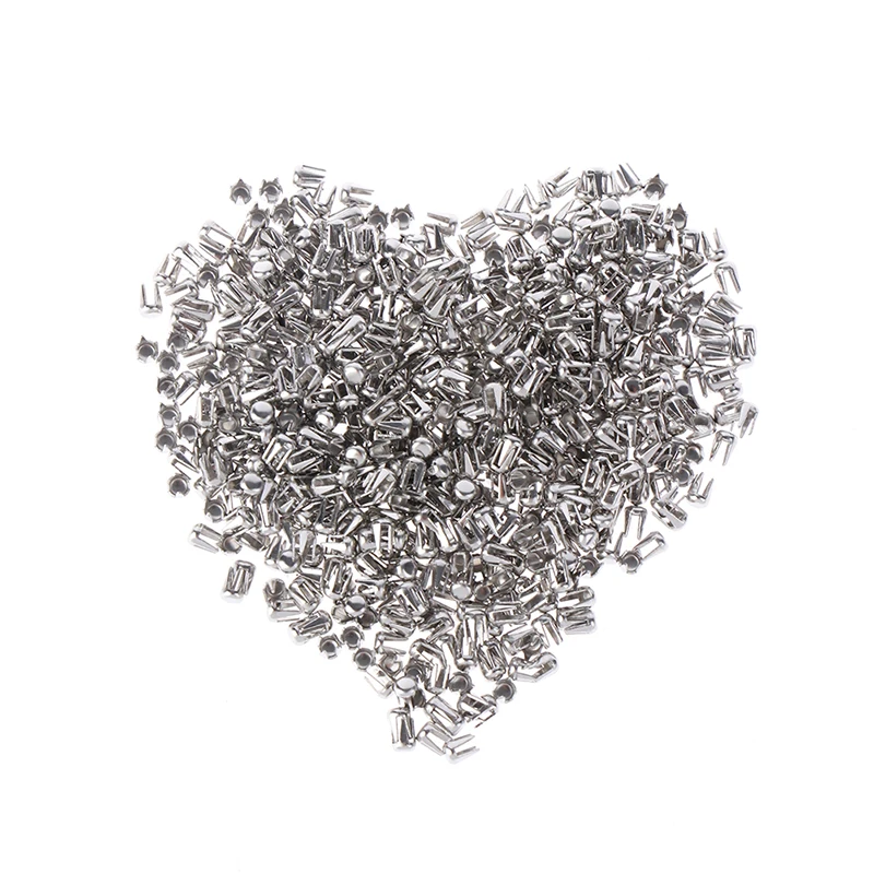 500 pcs Spikes Rivets Four Claw Nails DIY Metal DIY For Clothing Garment Nailed Beads Machine Accessories 3*2.3mm