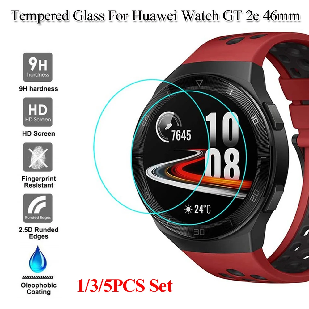 1PC 9H Clear Tempered Glass Screen Protectors Ultra Thin Anti-Scratch2.5D Curved Protective Film  For Huawei Watch GT 2e 46mm