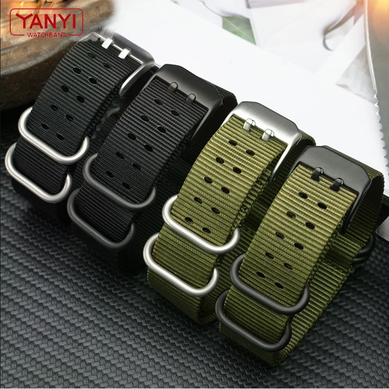 Nylon watch strap 22mm 23mm watch band waterproof sport for luminox watchbands strap black fashion bracelet for men belt