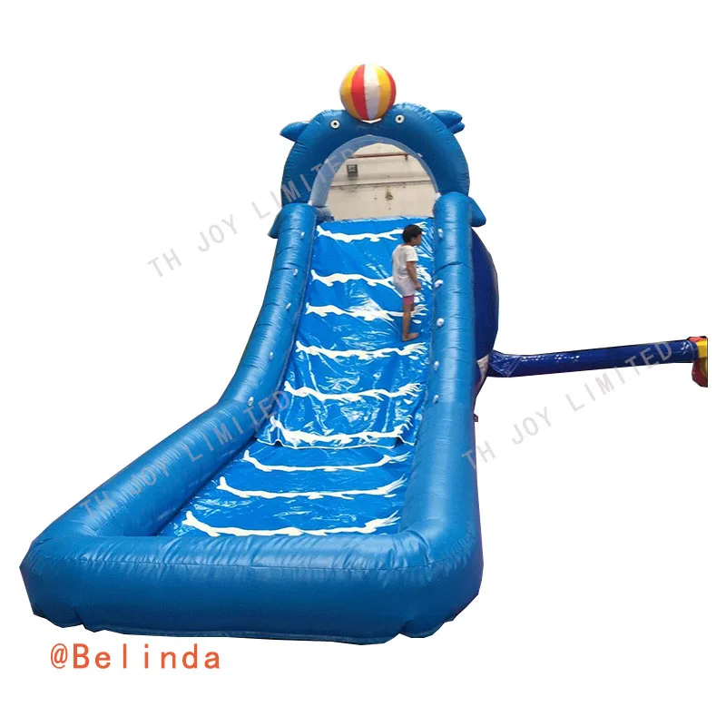 Free Sea Shipping! 2*9m Kids Inflatable Dolphin Slide With Pool For Home Backyard Use /Summer Water Game