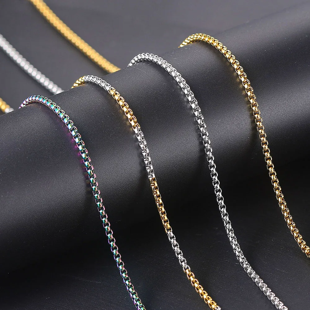 ZHOUYANG Necklace For Women Stainless Steel Chain Fashion Jewelry 2024 Thick Box Chains Female Neck Accessories Wholesale Gifts