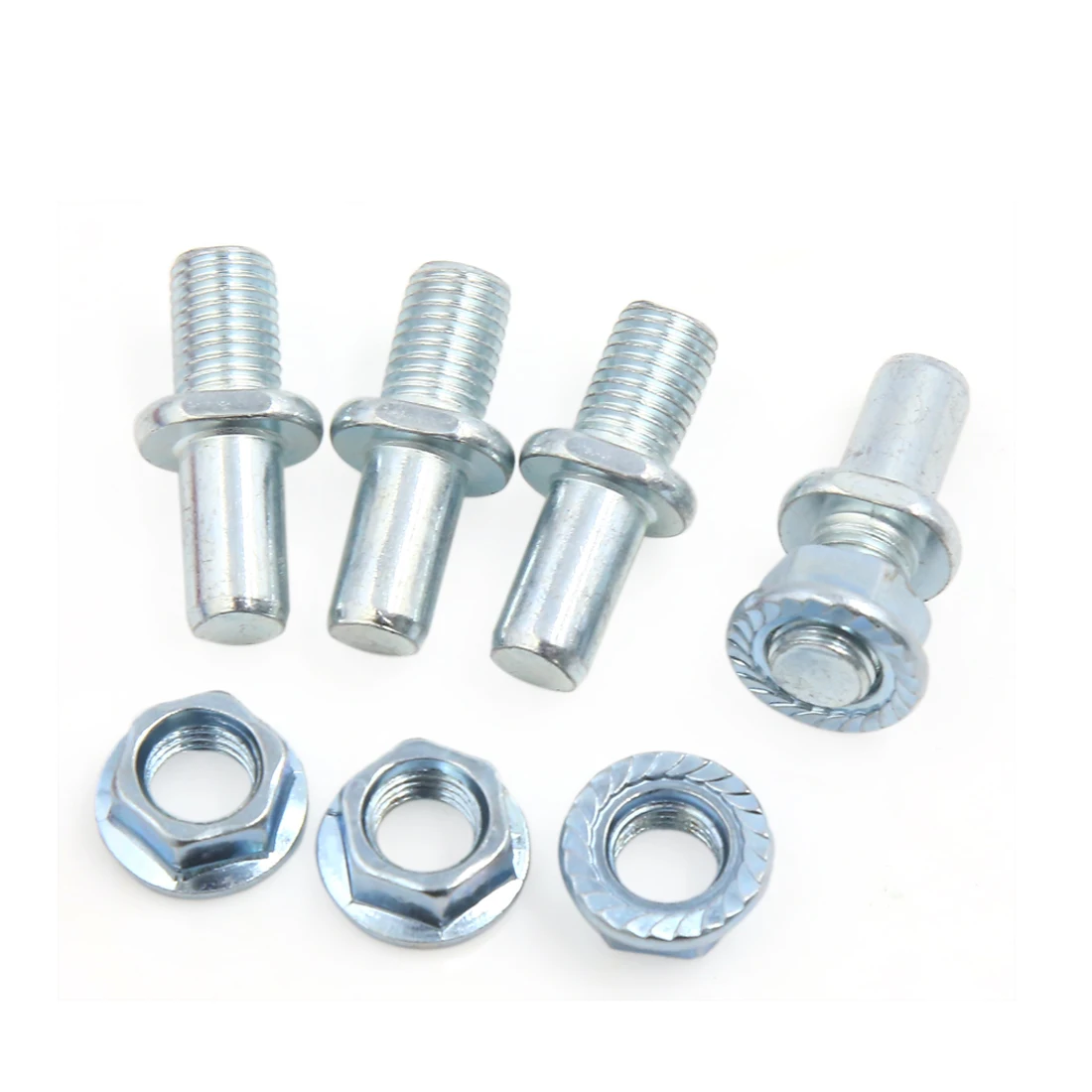X Autohaux 4Pcs Dark Green Silver Tone Metal Motorcycle Rear Driven Sprocket Screw Bolts for CG125