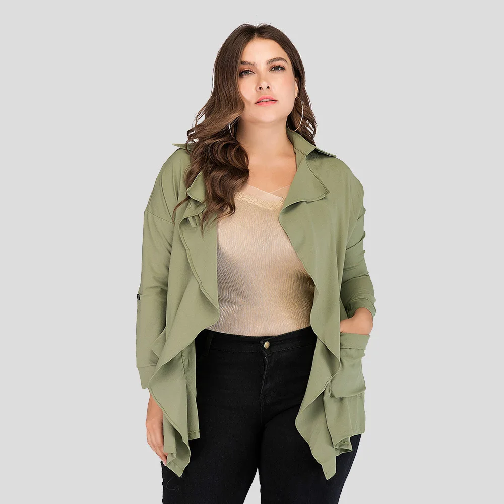 Roken Evan Spring 2022 Plus-size Women's Trench Coat Loose Casual Women's Coat European Fashion