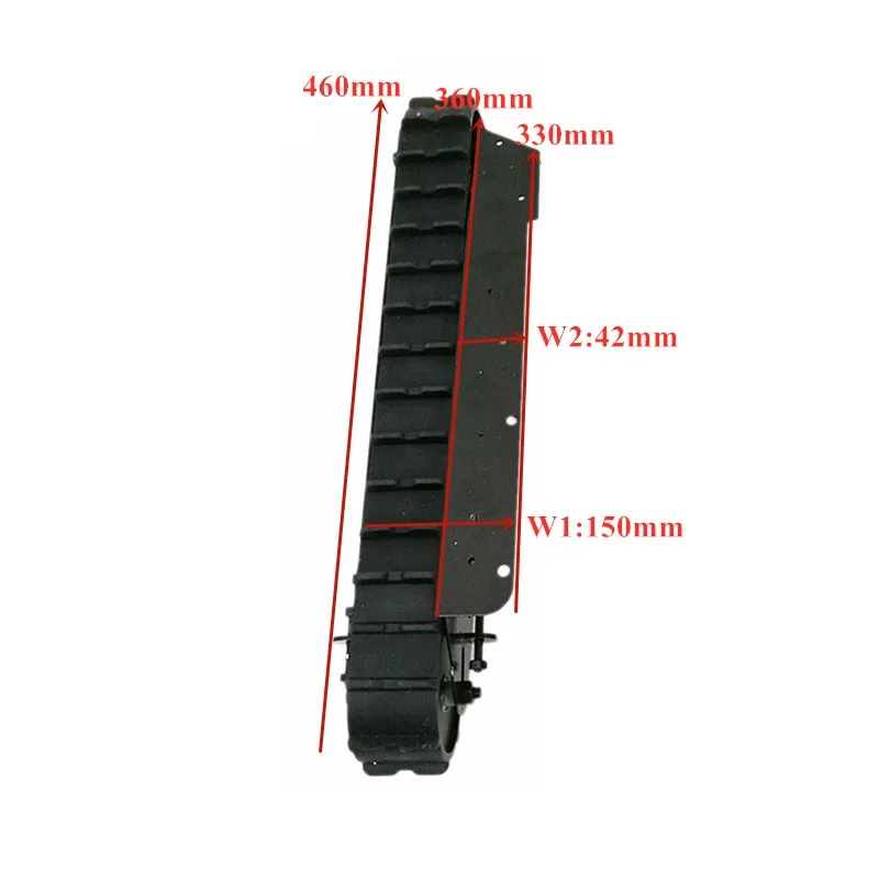 A Pair of wheel set For Large Load Robot Chassis with Rubber Tracks and 12V High Torque Motor for DIY For T007 Tracked Parts