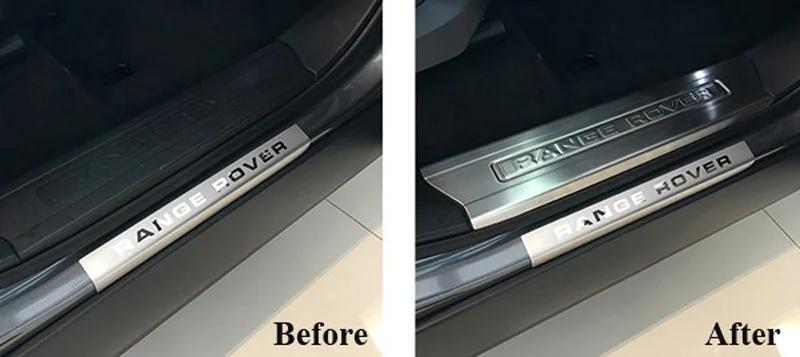 Stainless Steel Door Sill Scuff Plate Trim Threshold Guards Sills For Range Rover Sport 2014-2022 Car Welcome Pedal 4pcs/set