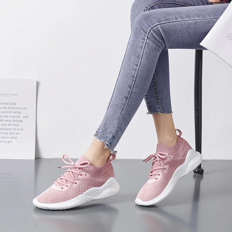 Women Tennis Shoes Tenis Mujer 2019 Ladies Student Sport Outdoor Shoes Tenis Blancos Athletic Jogging Light Lace-up Sneakers 9