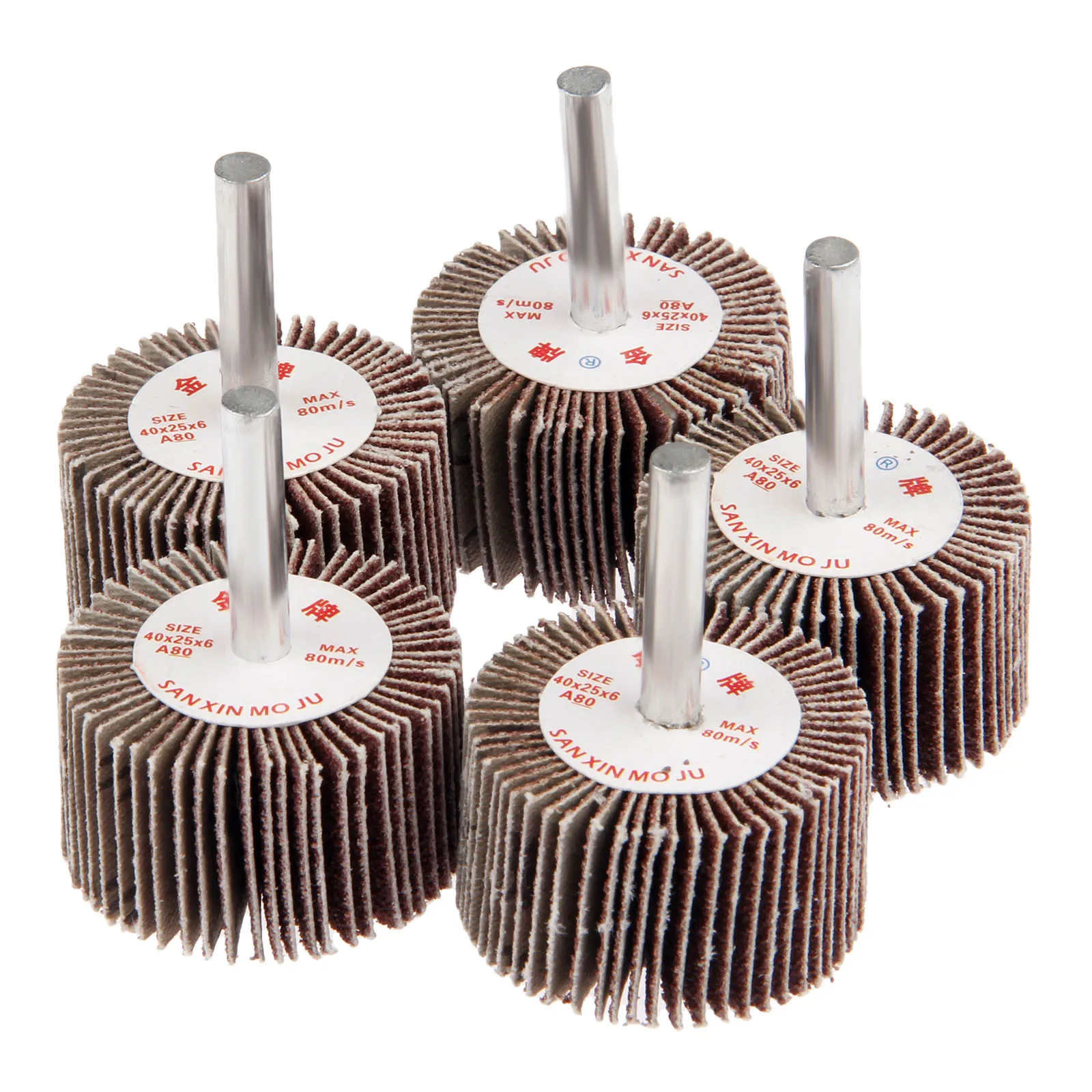 5pcs 40mm Flap Wheels Sandpaper Sanding Disc Abrasive Grinding Polishing Wheel for Rotary Power Tool Accessory