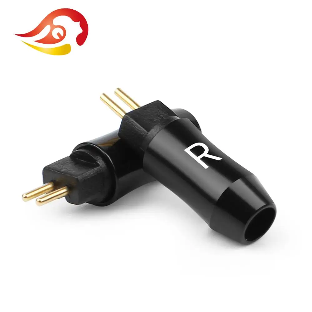 QYFANG 0.78mm Gold-Plated Stereo Earphone Pin Audio Jack Connector HiFi Headset Plug Metal Adapter for UM3X W4R UE18 Headphone