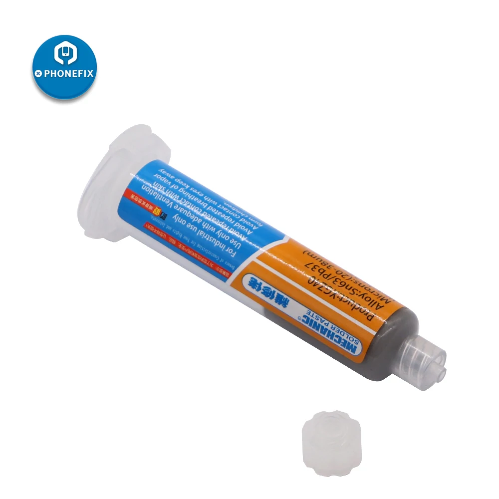 Mechanic Paste Flux 10CC Tin Soldering XG-Z40 25-45um with Syringe for Mobile Phone SMD PGA PCB Repair Soldering Paste