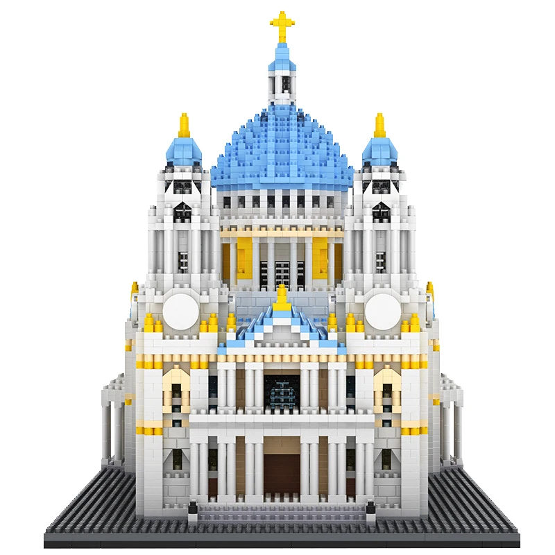 7053pcs Mini City Street View St. Paul\'s Cathedral Model Building Blocks DIY Famous Architecture Bricks Toy for Children Gifts