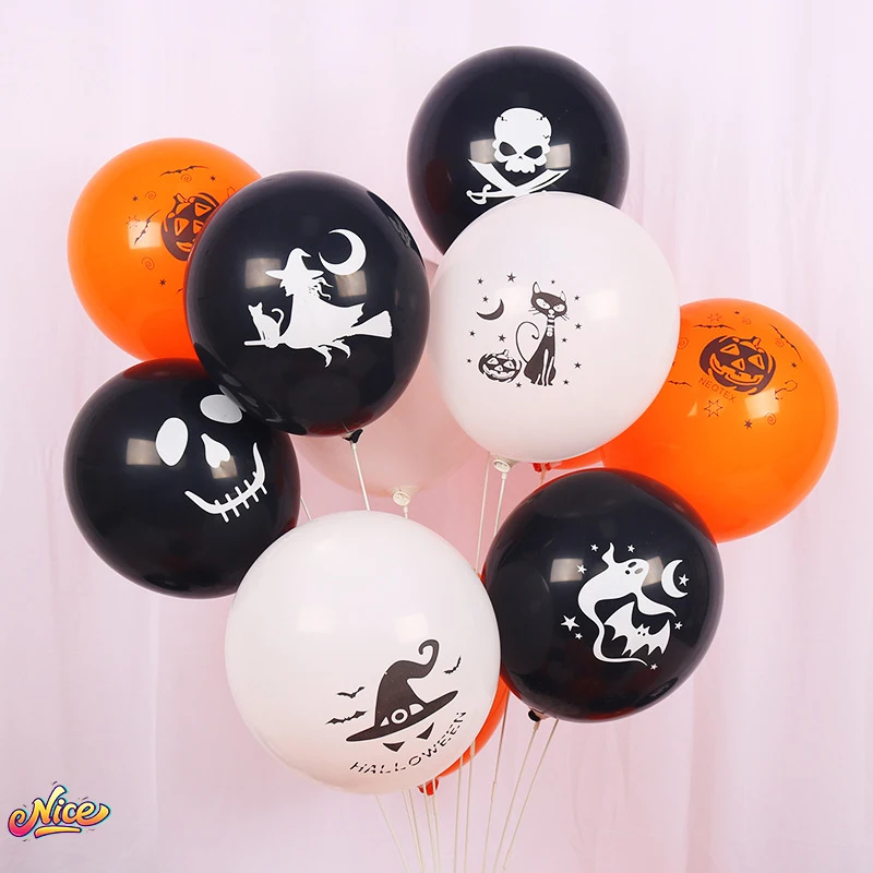 

12inch20/30/40pcs Halloween Pumpkin Ghost Balloons Toys Globos Party Supplies Theme Birthday Party Decoration Funny Atmosphere